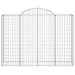 Paniers à gabions arqués 13 pcs 200x50x140/160 cm Fer galvanisé – Image 2