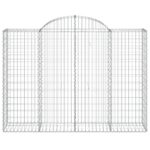 Paniers à gabions arqués 25 pcs 200x50x140/160 cm Fer galvanisé – Image 2