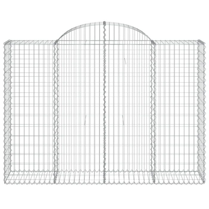 Paniers à gabions arqués 25 pcs 200x50x140/160 cm Fer galvanisé – Image 2