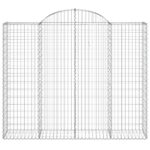 Paniers à gabions arqués 3 pcs 200x50x160/180 cm Fer galvanisé – Image 2