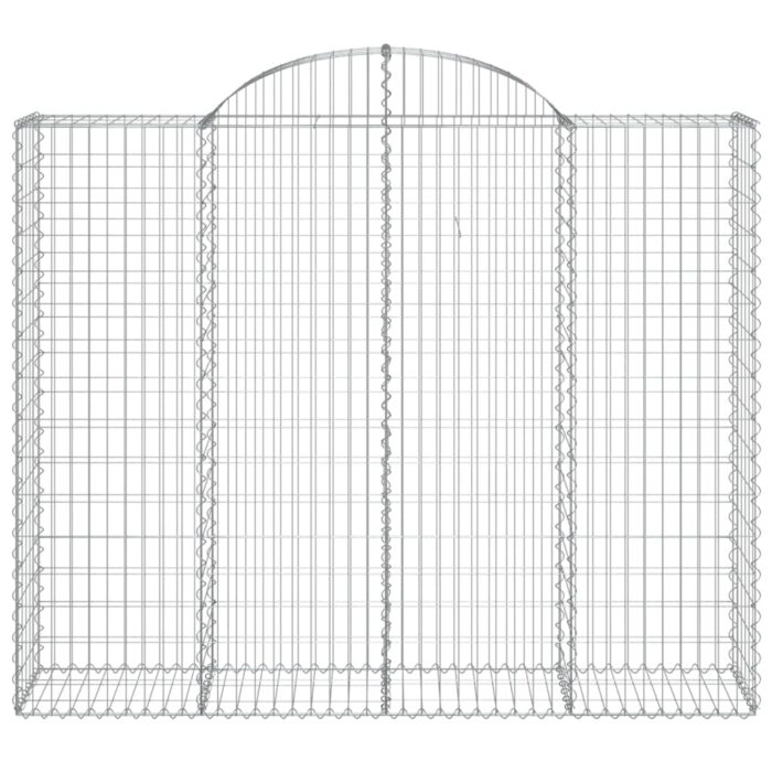 Paniers à gabions arqués 3 pcs 200x50x160/180 cm Fer galvanisé – Image 2