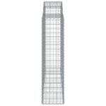 Paniers à gabions arqués 3 pcs 200x50x160/180 cm Fer galvanisé – Image 3