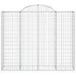 Paniers à gabions arqués 9 pcs 200x50x160/180 cm Fer galvanisé – Image 2