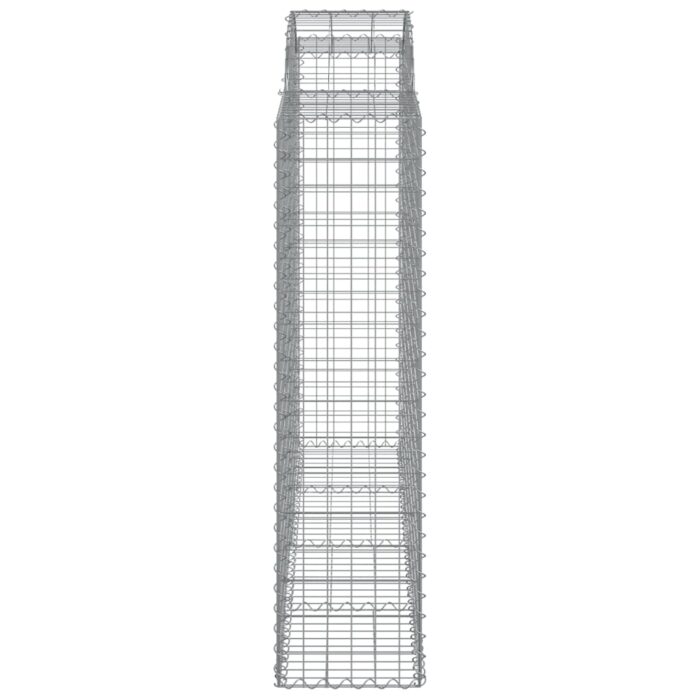 Paniers à gabions arqués 9 pcs 200x50x160/180 cm Fer galvanisé – Image 3