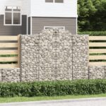 Paniers à gabions arqués 13 pcs 200x50x160/180 cm Fer galvanisé