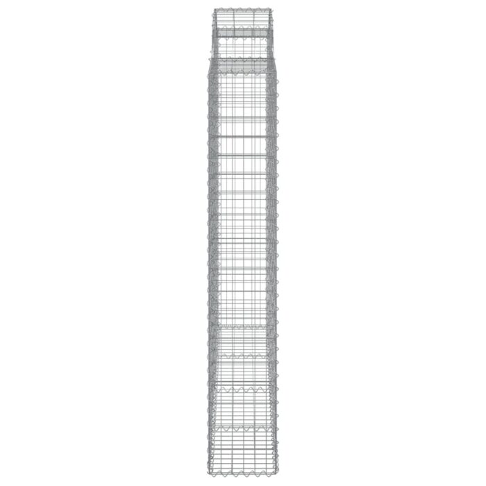 Paniers à gabions arqués 3 pcs 200x50x180/200 cm Fer galvanisé – Image 3