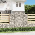 Paniers à gabions arqués 3 pcs 200x50x180/200 cm Fer galvanisé