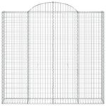 Paniers à gabions arqués 7 pcs 200x50x180/200 cm Fer galvanisé – Image 2