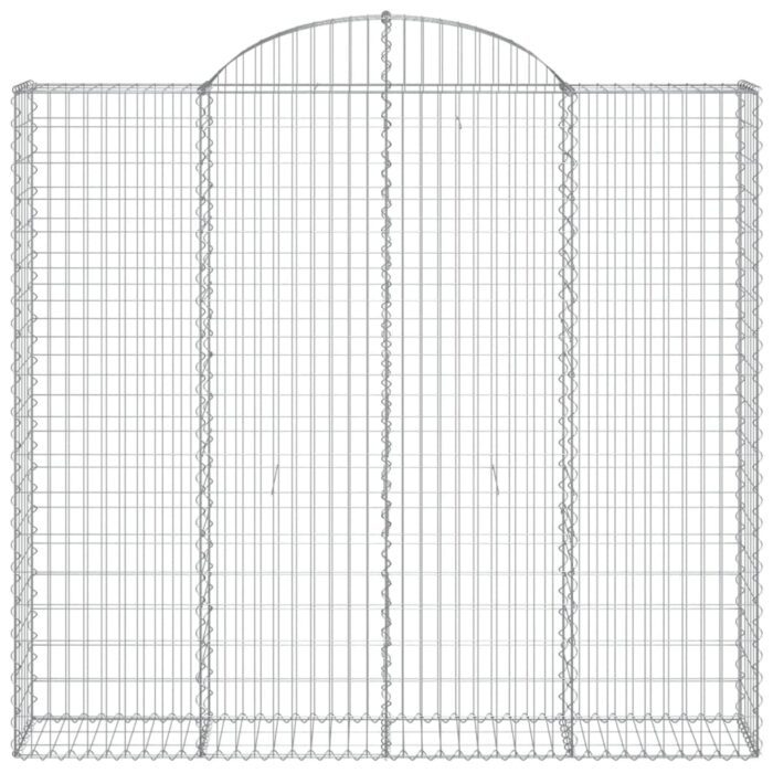 Paniers à gabions arqués 7 pcs 200x50x180/200 cm Fer galvanisé – Image 2