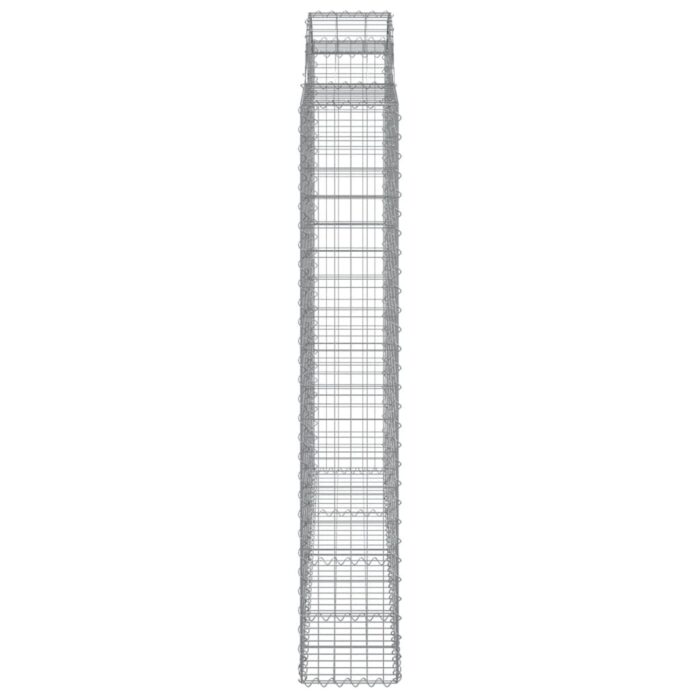 Paniers à gabions arqués 7 pcs 200x50x180/200 cm Fer galvanisé – Image 3