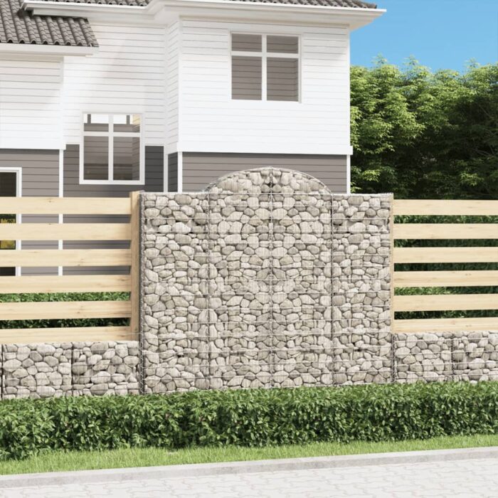 VXL8720845569921_m_en_hd_1.jpg Paniers à gabions arqués 7 pcs 200x50x180/200 cm Fer galvanisé – Image 1