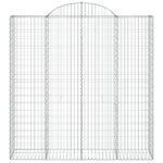 Paniers à gabions arqués 9 pcs 200x50x200/220 cm Fer galvanisé – Image 2