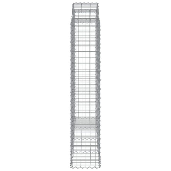 Paniers à gabions arqués 9 pcs 200x50x200/220 cm Fer galvanisé – Image 3
