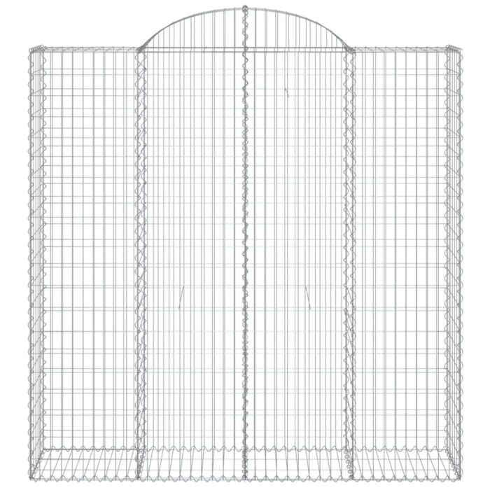 Paniers à gabions arqués 13 pcs 200x50x200/220 cm Fer galvanisé – Image 2
