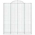 Paniers à gabions arqués 3 pcs 200x50x220/240 cm Fer galvanisé – Image 2