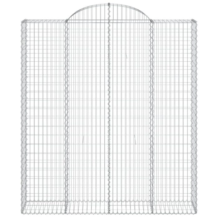 Paniers à gabions arqués 3 pcs 200x50x220/240 cm Fer galvanisé – Image 2