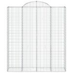 Paniers à gabions arqués 9 pcs 200x50x220/240 cm Fer galvanisé – Image 2