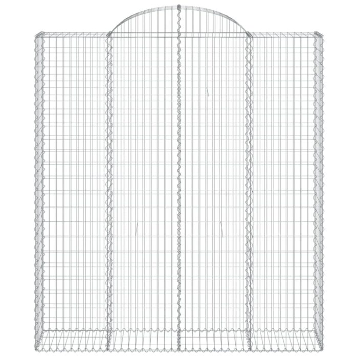 Paniers à gabions arqués 11 pcs 200x50x220/240 cm Fer galvanisé – Image 2