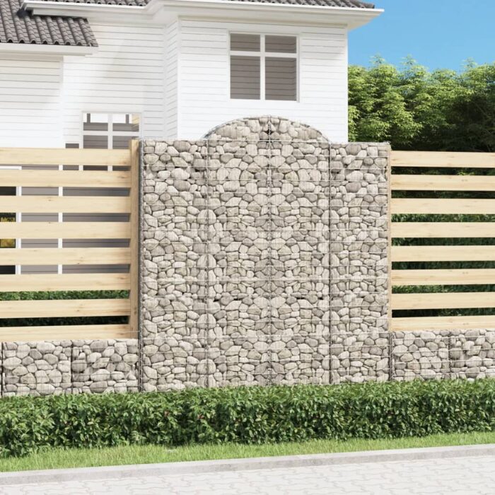 Paniers à gabions arqués 25 pcs 200x50x220/240 cm Fer galvanisé – Image 1