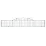 Paniers à gabions arqués 3 pcs 300x30x40/60 cm fer galvanisé – Image 2