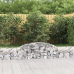 Paniers à gabions arqués 9 pcs 300x30x40/60 cm fer galvanisé