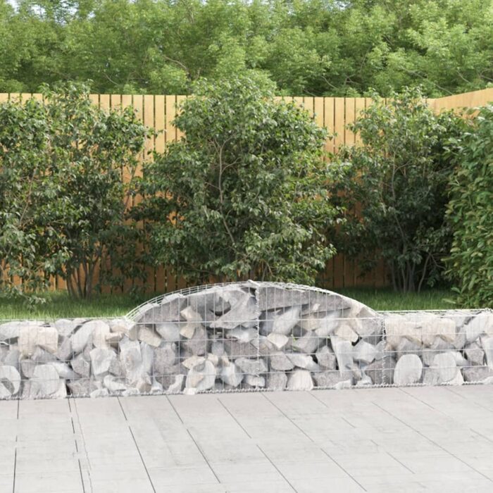Paniers à gabions arqués 11 pcs 300x30x40/60 cm fer galvanisé – Image 1