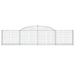 Paniers à gabions arqués 3 pcs 300x30x60/80 cm Fer galvanisé – Image 2