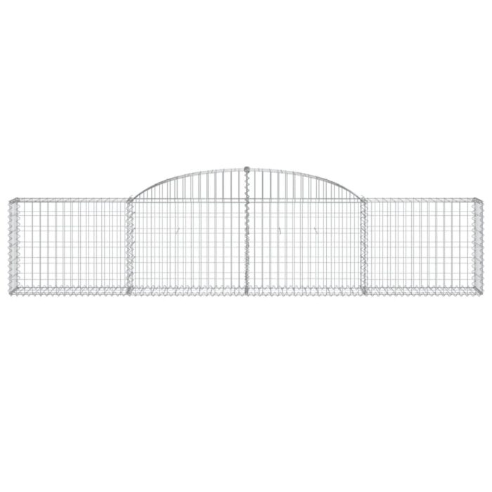 Paniers à gabions arqués 3 pcs 300x30x60/80 cm Fer galvanisé – Image 2