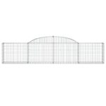 Paniers à gabions arqués 25 pcs 300x30x60/80 cm fer galvanisé – Image 2