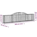 Paniers à gabions arqués 25 pcs 300x30x60/80 cm fer galvanisé – Image 4