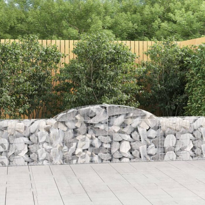 Paniers à gabions arqués 25 pcs 300x30x60/80 cm fer galvanisé – Image 1