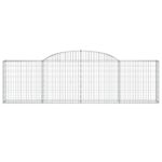 Paniers à gabions arqués 5 pcs 300x30x80/100 cm fer galvanisé – Image 2