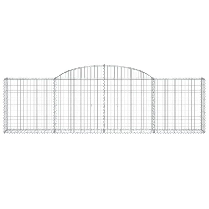 Paniers à gabions arqués 5 pcs 300x30x80/100 cm fer galvanisé – Image 2