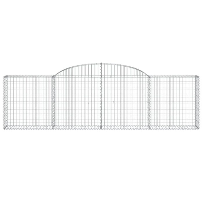 Paniers à gabions arqués 7 pcs 300x30x80/100 cm fer galvanisé – Image 2