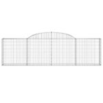 Paniers à gabions arqués 15 pcs 300x30x80/100 cm fer galvanisé – Image 2