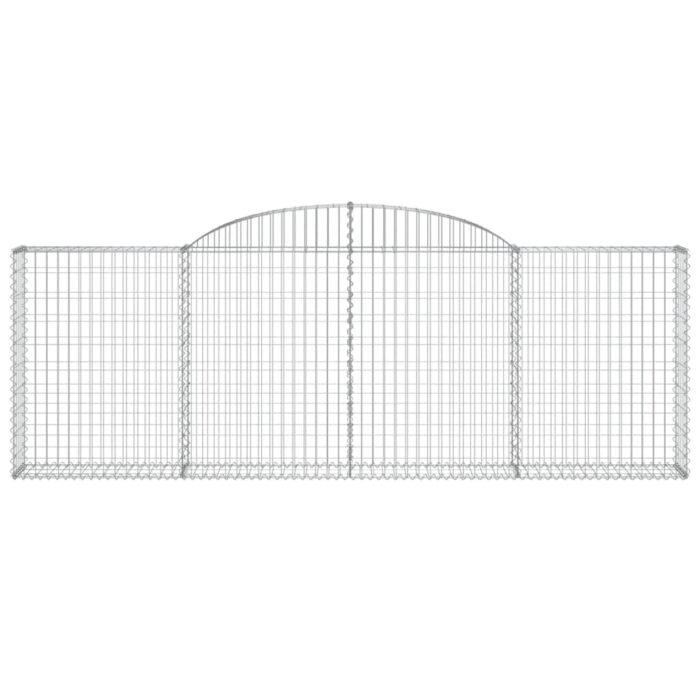 Paniers à gabions arqués 7 pcs 300x30x100/120 cm fer galvanisé – Image 2