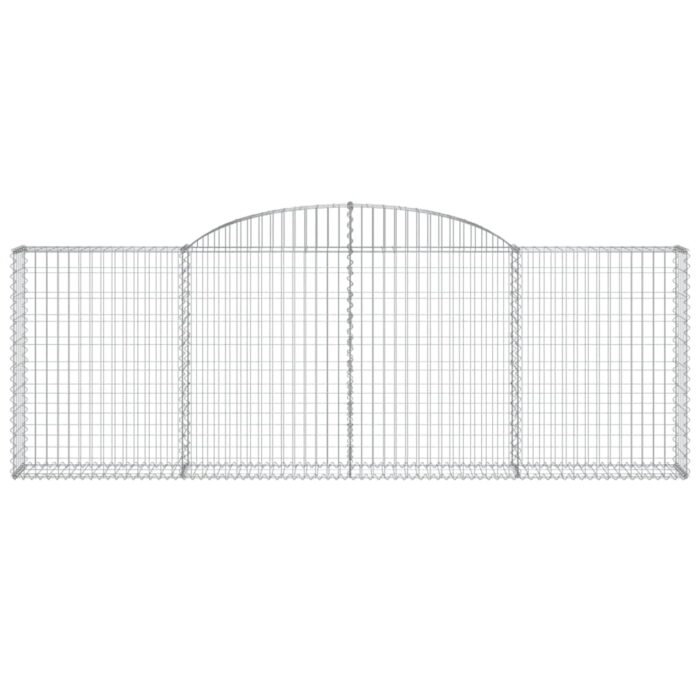 Paniers à gabions arqués 9 pcs 300x30x100/120 cm fer galvanisé – Image 2