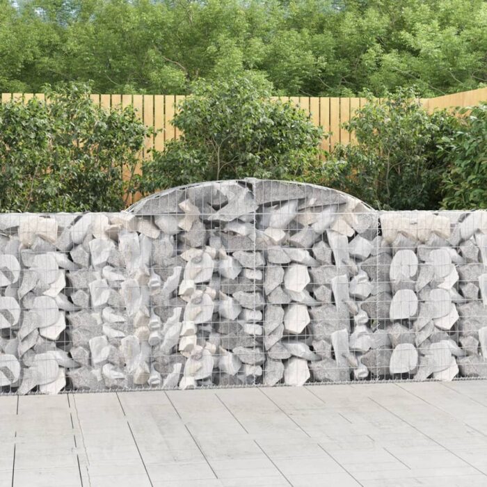 Paniers à gabions arqués 11 pcs 300x30x100/120 cm fer galvanisé – Image 1