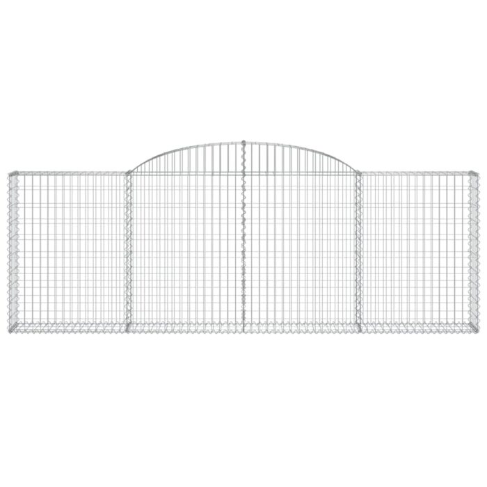 Paniers à gabions arqués 13 pcs 300x30x100/120 cm fer galvanisé – Image 2