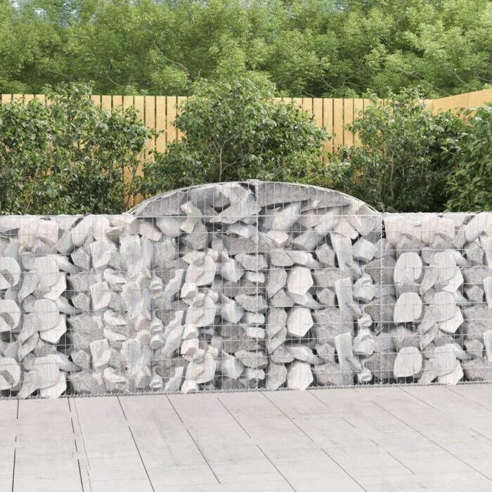 Paniers à gabions arqués 13 pcs 300x30x100/120 cm fer galvanisé – Image 1