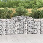 Paniers à gabions arqués 15 pcs 300x30x100/120 cm fer galvanisé