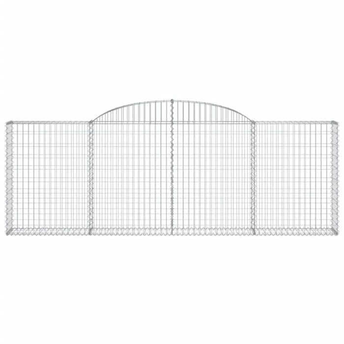 Paniers à gabions arqués 25 pcs 300x30x100/120 cm fer galvanisé – Image 2