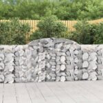Paniers à gabions arqués 25 pcs 300x30x100/120 cm fer galvanisé