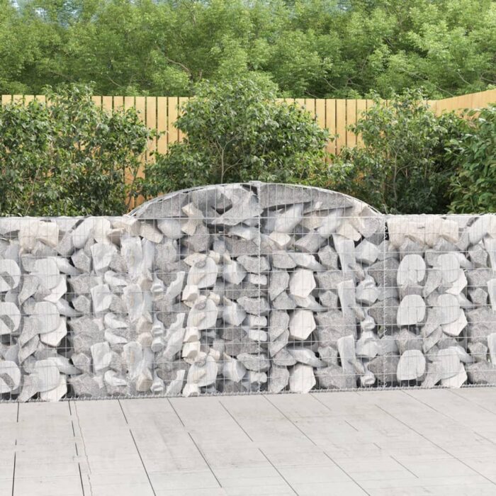 Paniers à gabions arqués 25 pcs 300x30x100/120 cm fer galvanisé – Image 1