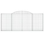 Paniers à gabions arqués 3 pcs 300x30x120/140 cm fer galvanisé – Image 2