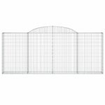 Paniers à gabions arqués 5 pcs 300x30x120/140 cm fer galvanisé – Image 2