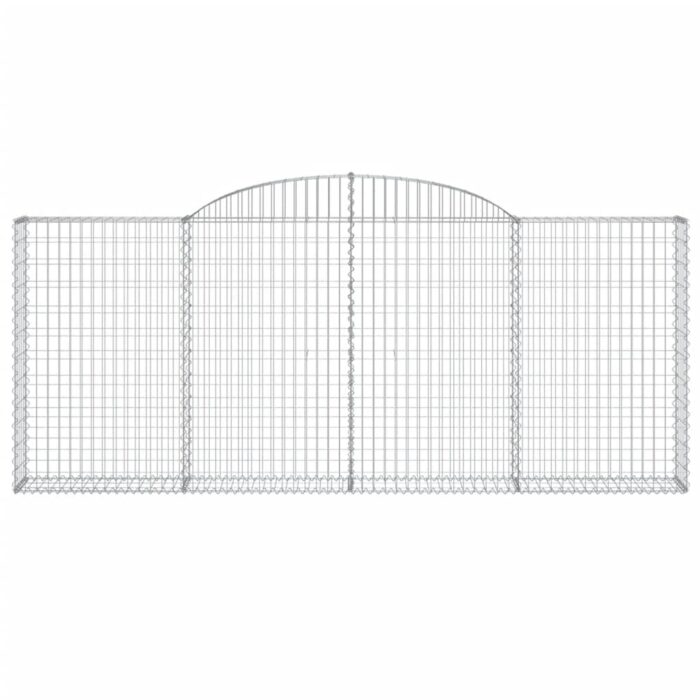Paniers à gabions arqués 9 pcs 300x30x120/140 cm fer galvanisé – Image 2