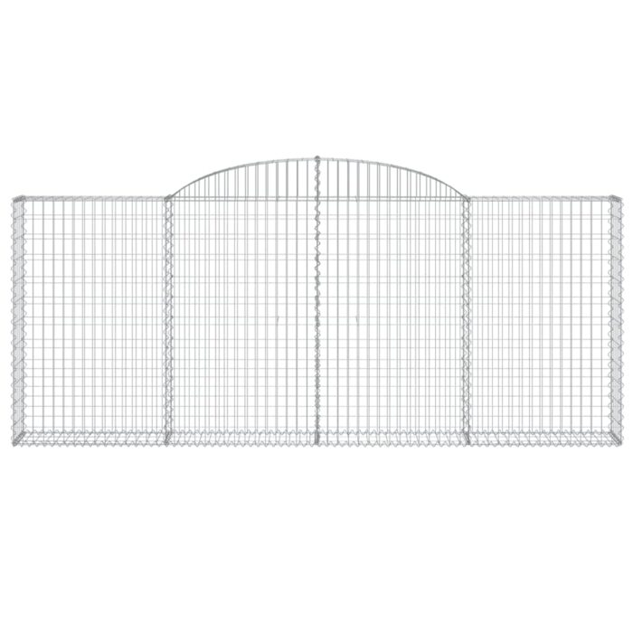 Paniers à gabions arqués 11 pcs 300x30x120/140 cm fer galvanisé – Image 2