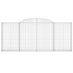 Paniers à gabions arqués 15 pcs 300x30x120/140 cm fer galvanisé – Image 2