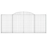 Paniers à gabions arqués 17 pcs 300x30x120/140 cm fer galvanisé – Image 2